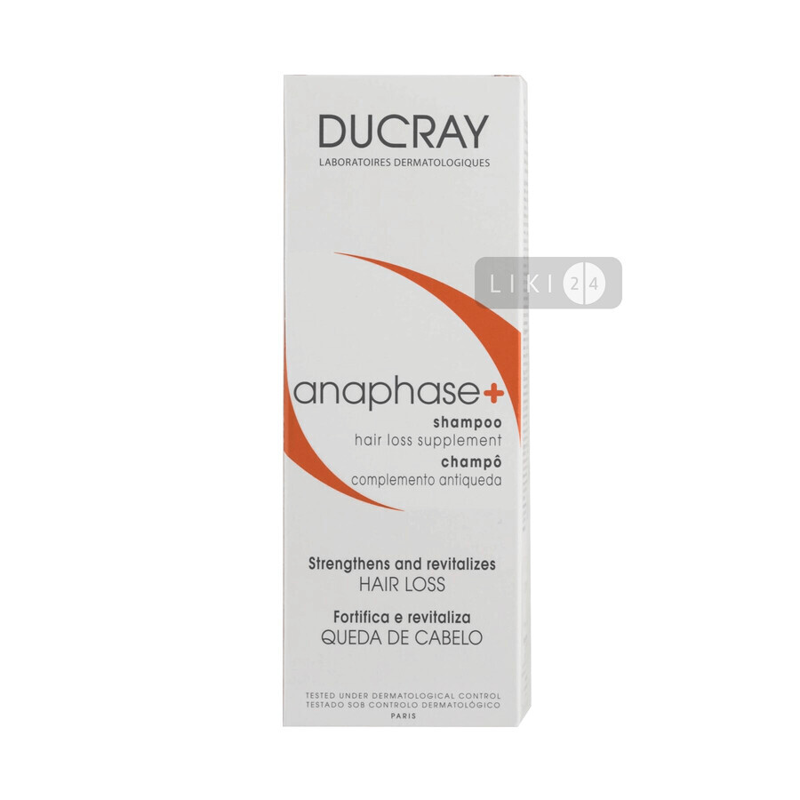 Шампунь Ducray Anaphase для стимуляції росту і зміцнення волосся схильних до випадання, 200 мл: ціни та характеристики