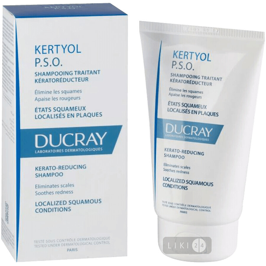 Шампунь Ducray Kertyol PSO Проти жирної стійкою лупи і почервоніння шкіри голови, 125 мл: ціни та характеристики