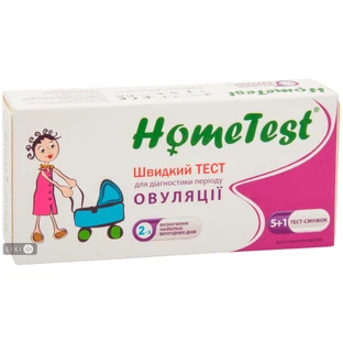 Экспресс-тест для диагностики периода овуляци (в моче) hometest LH130, полоска №6