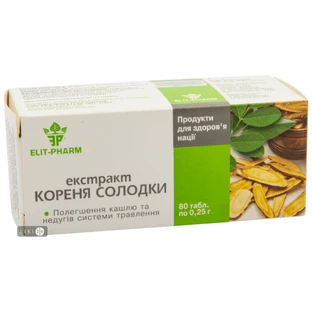 Экстракт Корня Солодки таблетки 0,25 г, №80