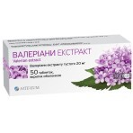 Валерианы экстракт табл. п/о 20 мг блистер №50: цены и характеристики