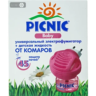 Электрофумигатор энф-031е +жидк.о/комар.Picnic Baby 30мл
