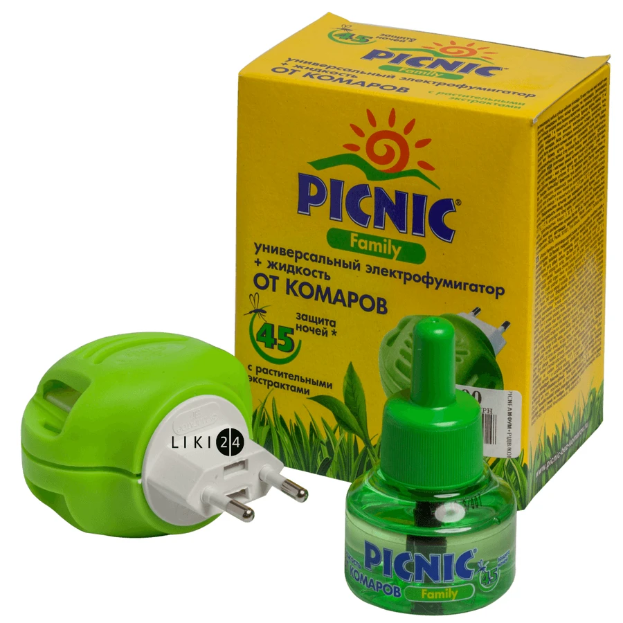 Фумігатор з рідиною Picnic Family проти комарів 30 мл: ціни та характеристики