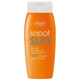 Эмульсия ZIAJA sopot sun водостойкая для загара (SPF6), 150 мл