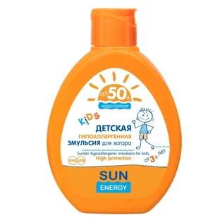 Емульсія для засмаги Sun Energy дитяча гіпоалергенна SPF50+ 150 мл