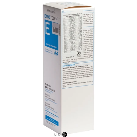 Емульсія Pharmaceris E Emotopic Everyday Bath Emulsion для сухої і схильної до атопії шкіри, 400 мл: ціни та характеристики