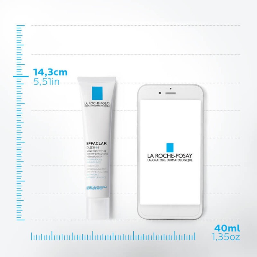 Крем для обличчя La Roche-Posay Effaclar Duo + з антирецидивною дією для догляду за жирною проблемною шкірою, 40 мл: ціни та характеристики