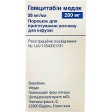 Гемцитабін медак пор. д/п інф. р-ну 200 мг фл.