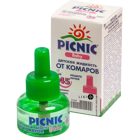 Жидкость от комаров Picnic Baby 30 мл 45 ночей: цены и характеристики