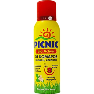 Аэрозоль Picnic Bio Active от комаров и клещей 125 мл