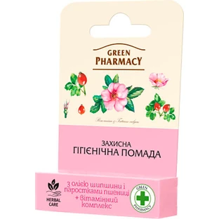 Захисна гігієнічна помада Green Pharmacy з маслом шипшини і паростками пшениці 3,6 г