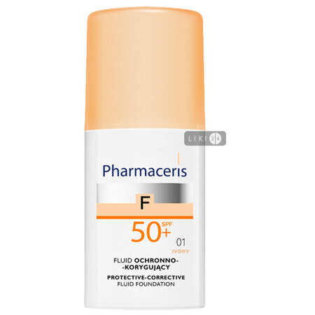 Корректирующий защитный тональный флюид Pharmaceris F SPF 50+ Слоновая кость 30 мл