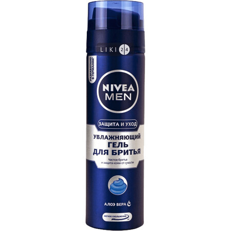 Гель для гоління Nivea Men Захист і догляд зволожуючий проти сухості шкіри 200 мл