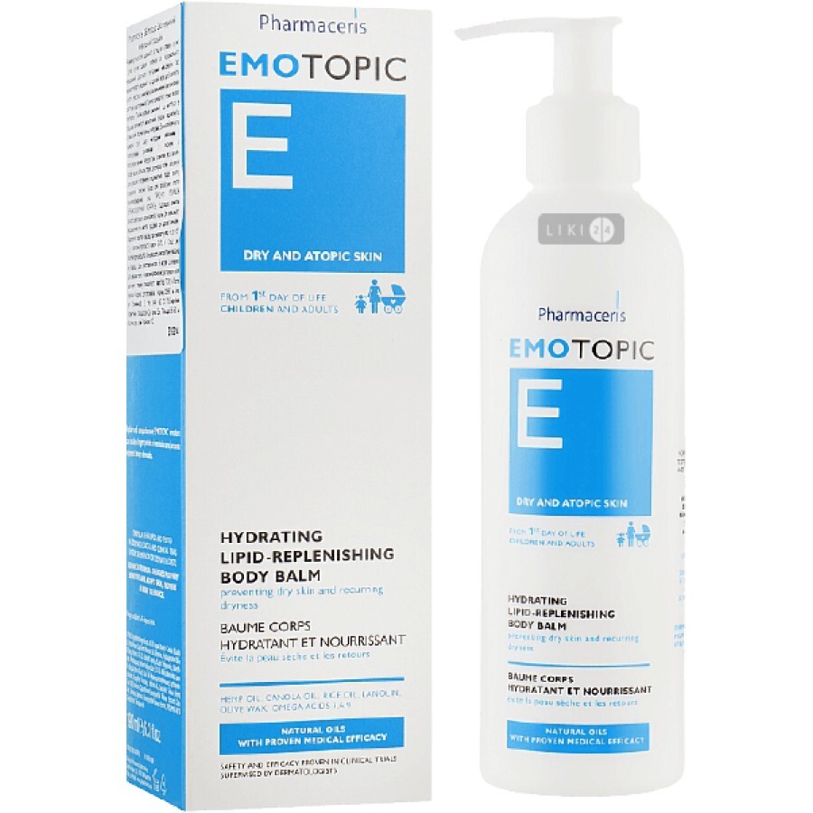 Бальзам для тела Pharmaceris E Emotopic Hydrating Lipid-Replenishing Body Balm Увлажняющий для сухой и склонной к атопическому дерматиту кожи 190 мл: цены и характеристики