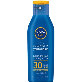 Солнцезащитный лосьон Nivea Sun Защита и увлажнение SPF 30, сверхводостойкий 100 мл
