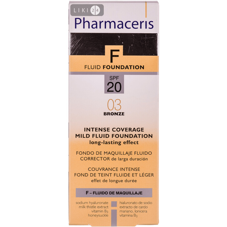 Увлажняющий тональный крем Pharmaceris F 30 мл, бронза: цены и характеристики