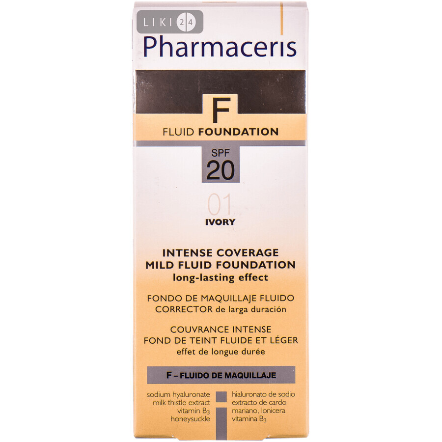 Увлажняющий тональный крем Pharmaceris F 30 мл, слоновая кость: цены и характеристики