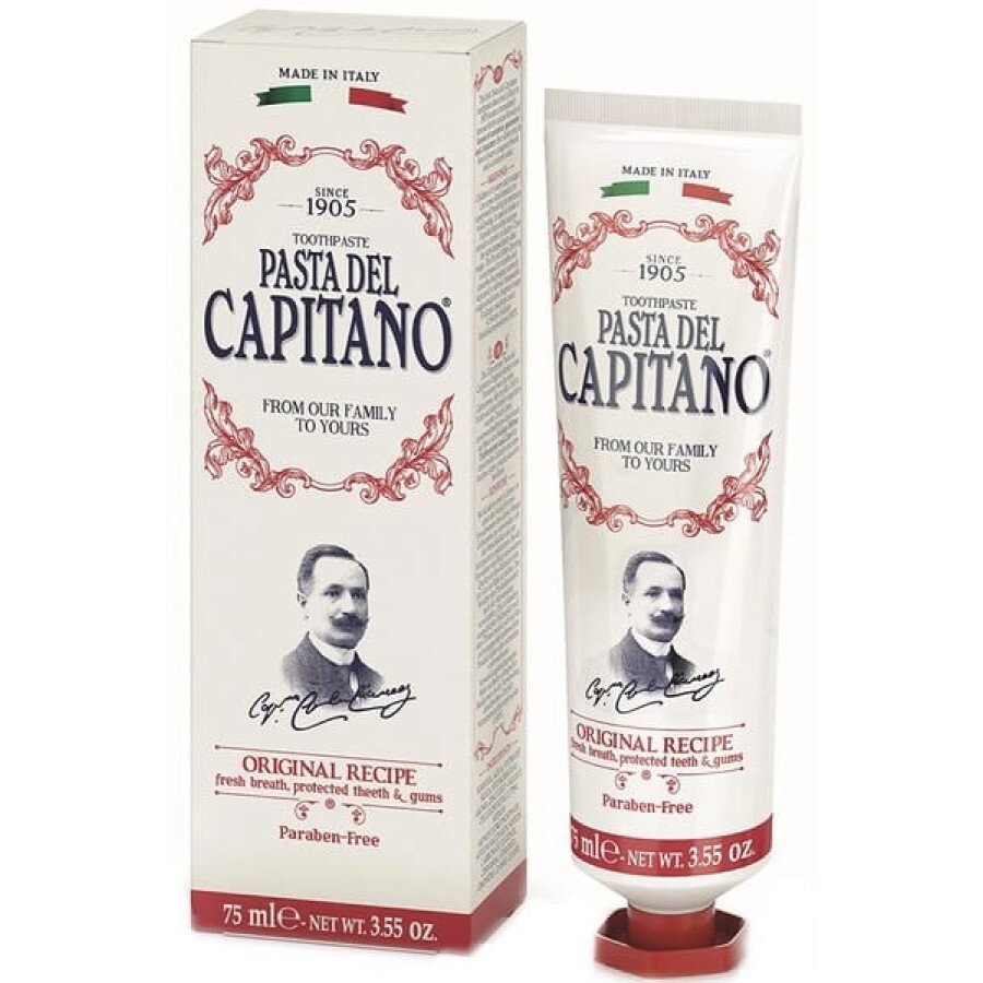 Зубна паста Pasta del Capitano Оригінальний рецепт, 75 мл: ціни та характеристики
