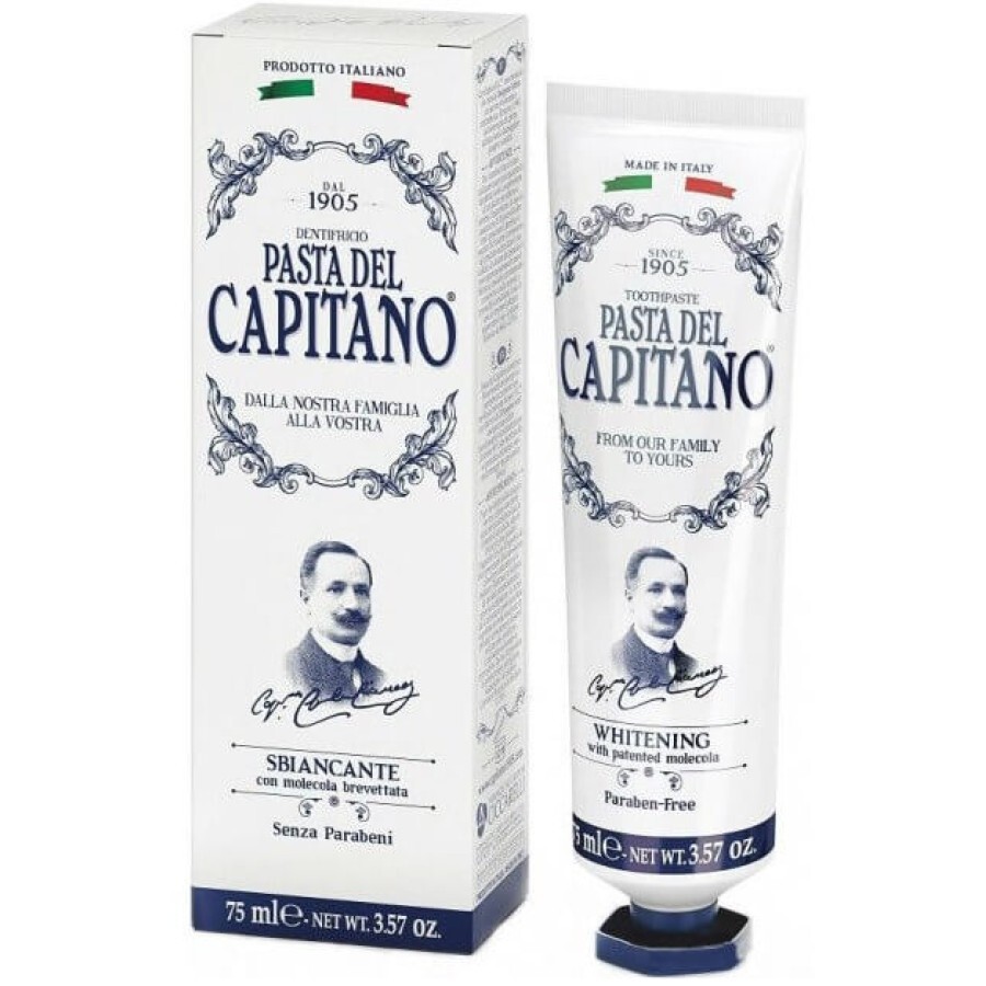 Зубная паста Pasta Del Capitano Whitening отбеливающая, 75 г: цены и характеристики