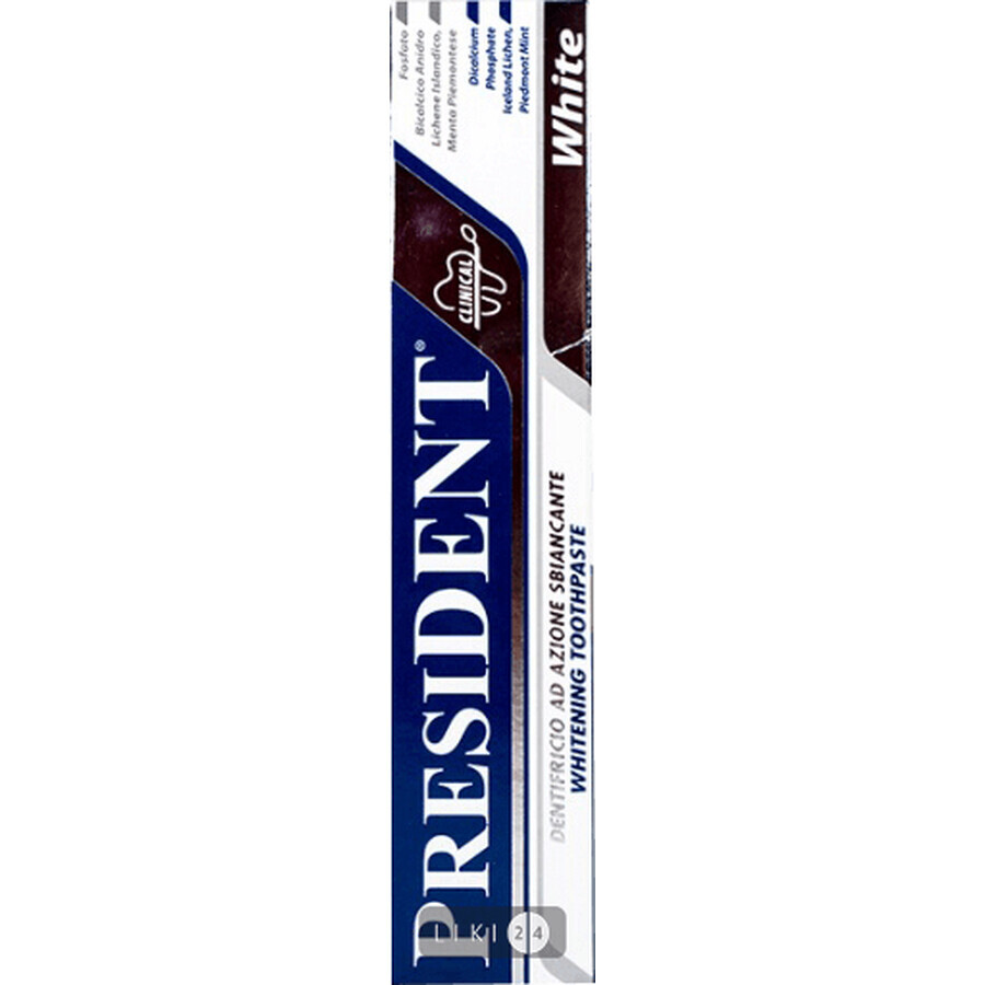 Зубна паста "president clinical" "white" 75 мл: ціни та характеристики