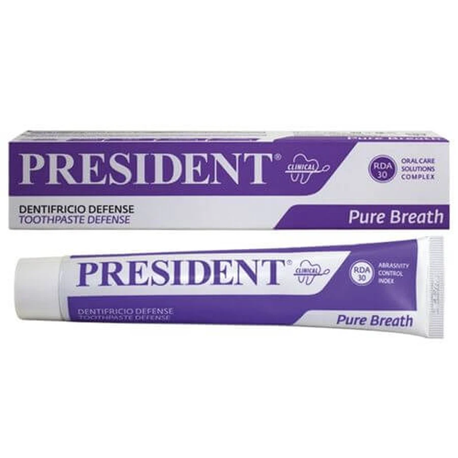 Зубная паста "president clinical" эмульсионная "defense" 75 мл: цены и характеристики