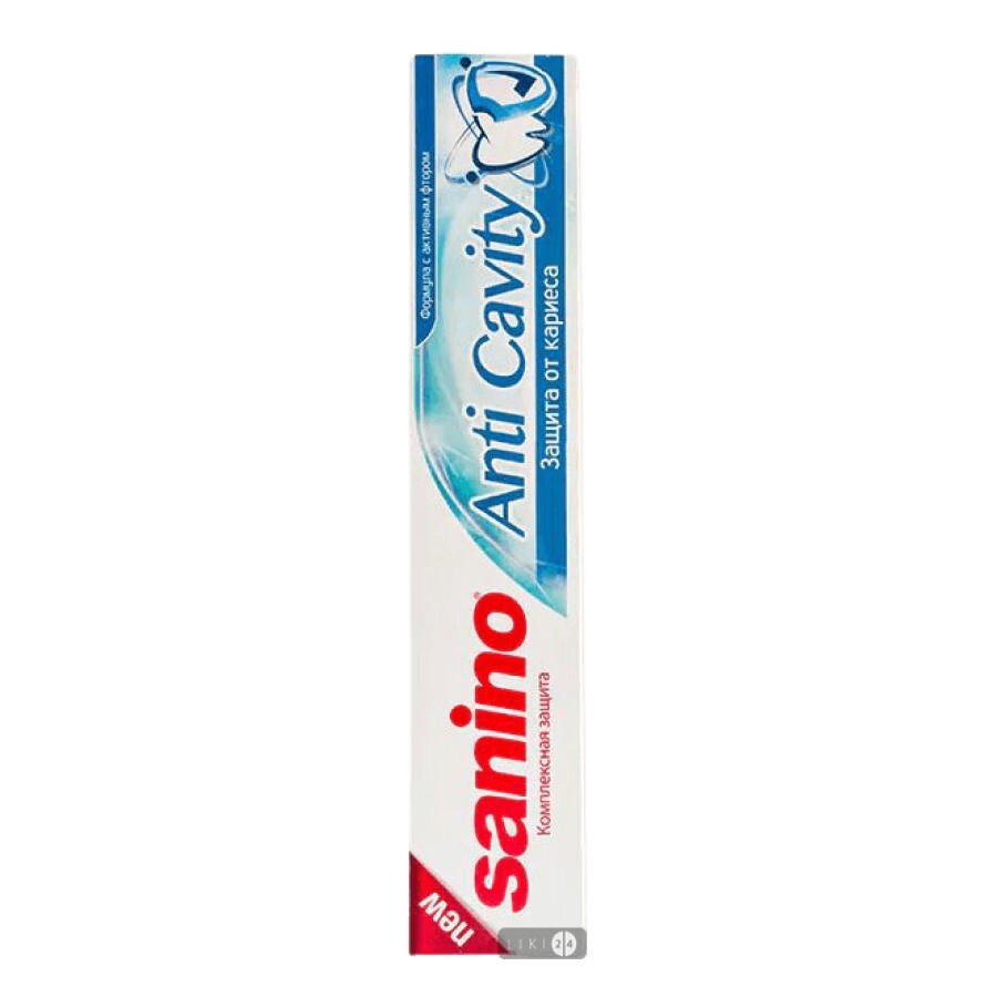 Зубна паста Sanino Anti Cavity 50 мл: ціни та характеристики