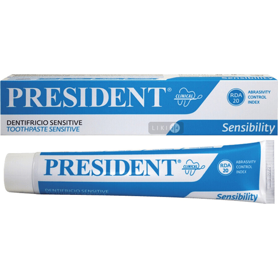 Зубна паста President Сенситив, 75 мл : ціни та характеристики