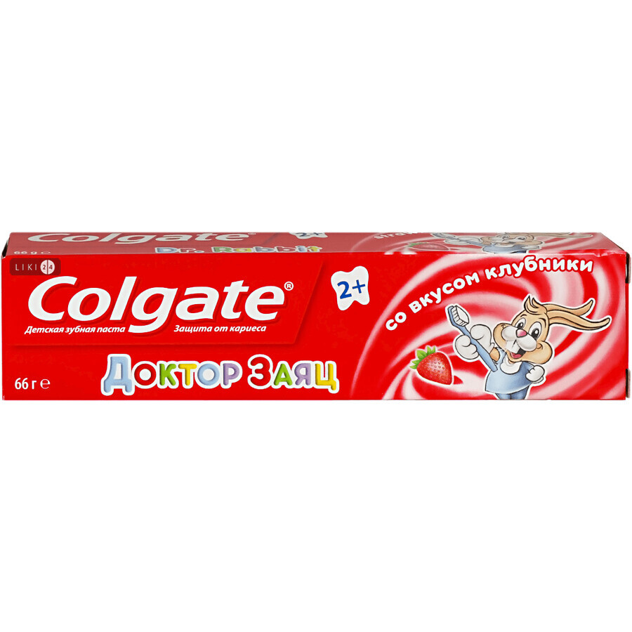 Зубна паста Colgate Dr. Rabbit TP-Strawberry зі смаком полуниці, 50 мл: ціни та характеристики