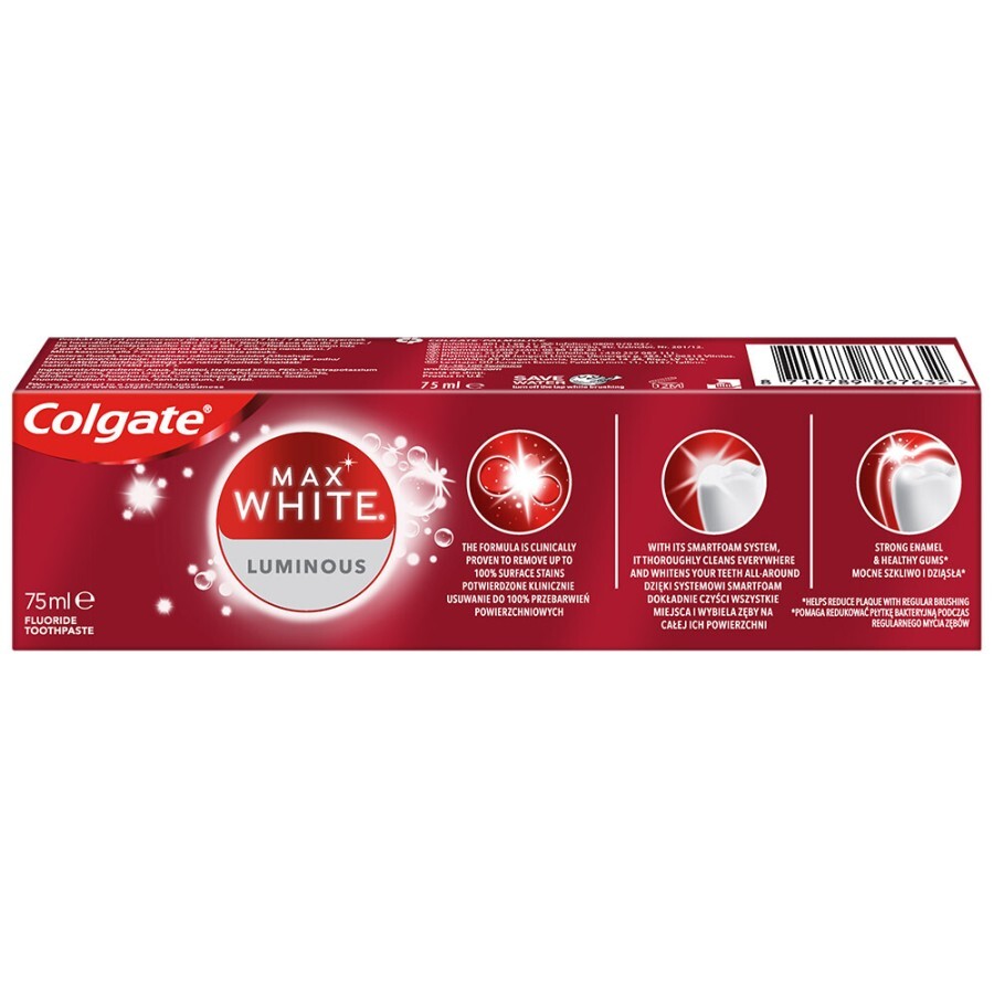 Зубная паста Colgate Max White Luminous, 75 мл: цены и характеристики