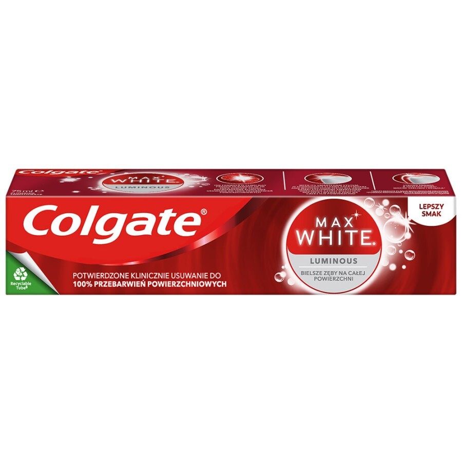 Зубна паста Colgate Max White Luminous, 75 мл: ціни та характеристики