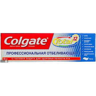 Зубная паста colgate total 12 professional clean 50 мл, Проф. очищение
