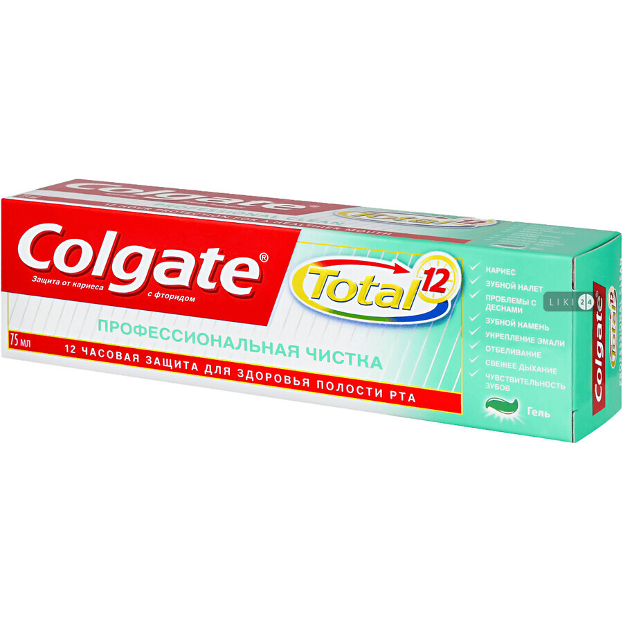 Зубна паста Colgate Total 12 Professional Clean гель, 75 мл: ціни та характеристики