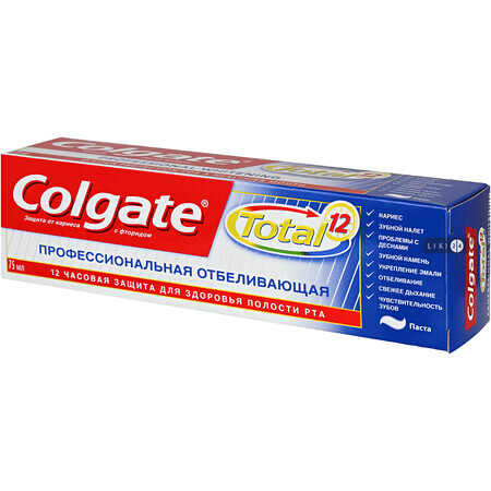 Зубна паста Colgate Total 12 Професійна відбілювальна 75 мл