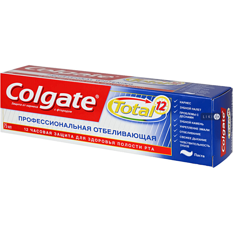 Зубная паста Colgate Total 12 Профессиональная отбеливающая 75 мл: цены и характеристики