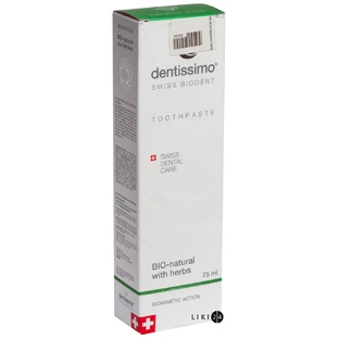 Зубна паста Dentissimo Bio-Natural With Herbs, 75 мл