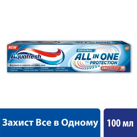 Зубная паста аквафреш "3 комплексная защита" туба 100 мл, мягко-мятная: цены и характеристики
