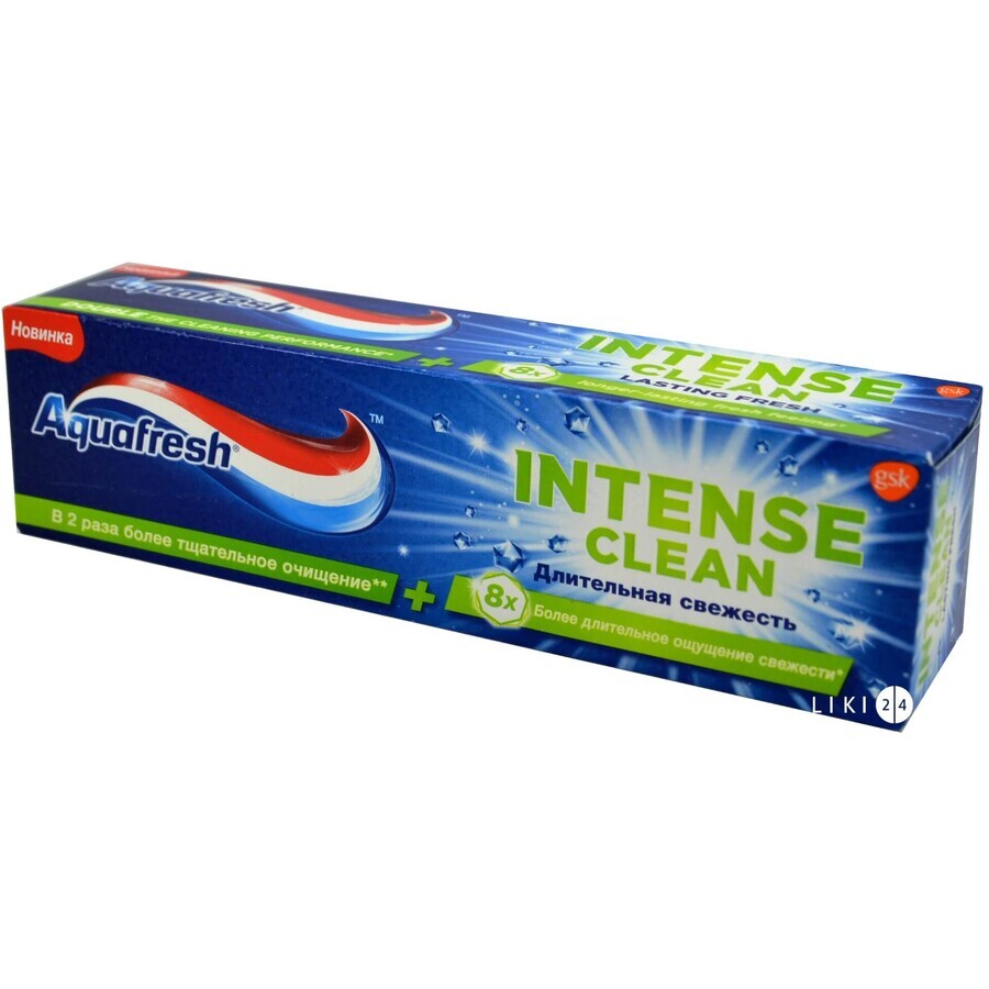 Зубна паста аквафреш інтенсивне очищення глибока дія 75 мл: ціни та характеристики