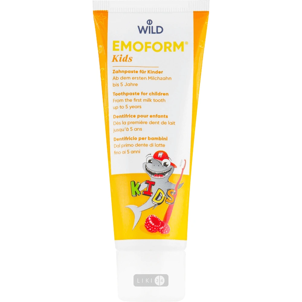 Зубна паста Dr. Wild Emoform Actifluor Kids Toothpaste дитяча, 75 мл: ціни та характеристики