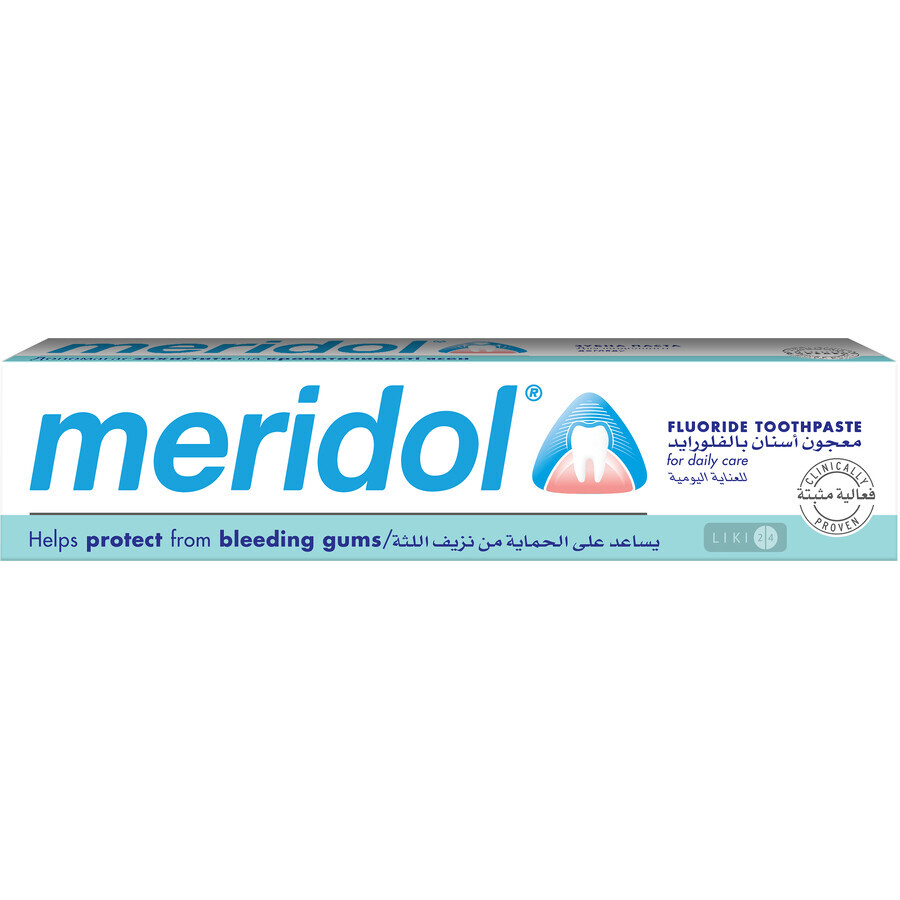 Зубна паста Meridol від кровоточивості ясен, 75 мл: ціни та характеристики