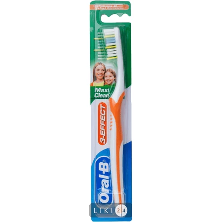 Зубна щітка Oral-B 3-Ефект Maxi Clean середньої жорсткості: ціни та характеристики