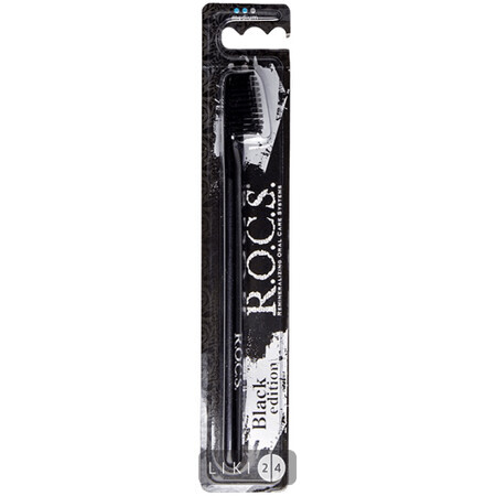 Зубная щетка R.O.C.S. Black Edition Классическая средняя