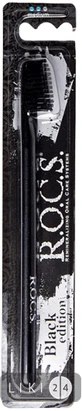 Зубная щетка R.O.C.S. Black Edition Классическая средняя