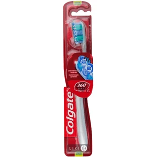 Зубна щітка Colgate 360 ° Optic White відбілююча середньої жорсткості