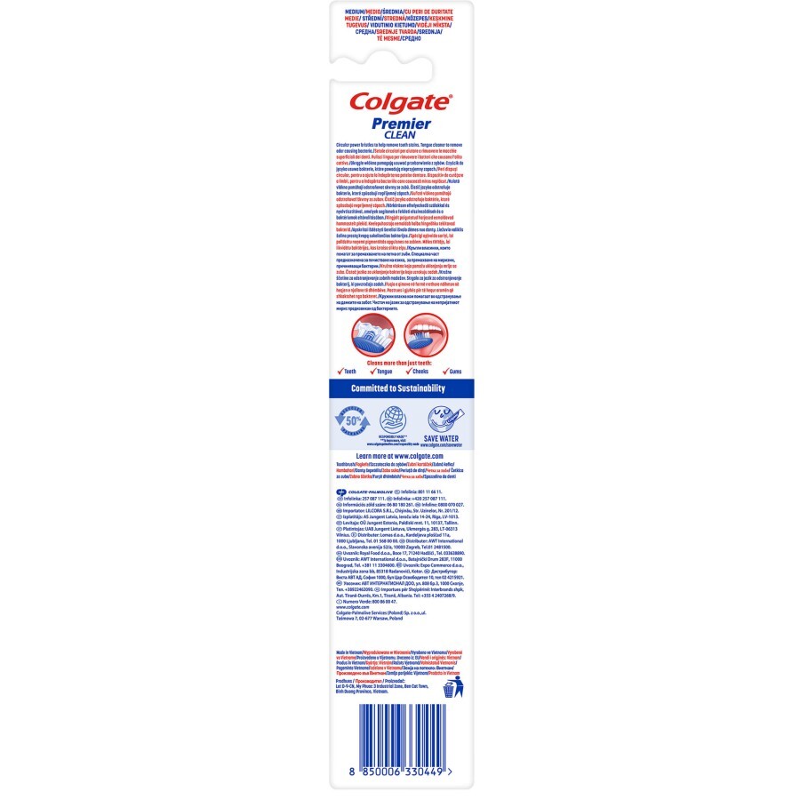 Зубная щетка Colgate Premier Clean отбеливающая, средняя: цены и характеристики