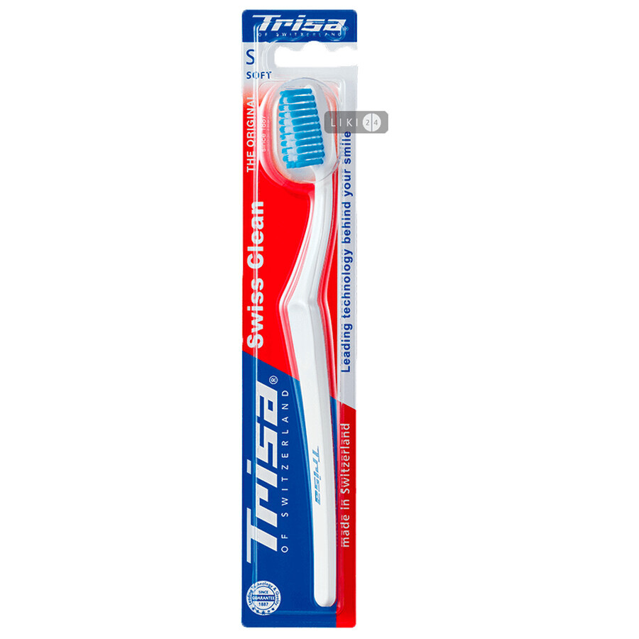 Зубная щетка Trisa Swiss Clean мягкая щетина: цены и характеристики