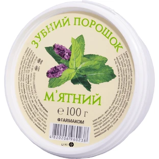 Зубний порошок Farmakom М'ятний, 100 г