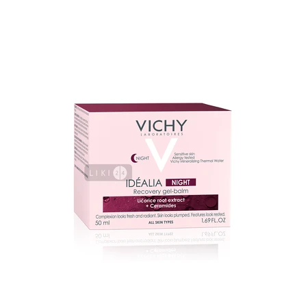 Гель-бальзам для лица Vichy Idealia ночной восстанавливающий для всех типов кожи, 50 мл: цены и характеристики