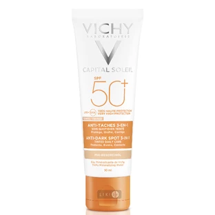 Солнцезащитный крем Vichy Ideal Soleil Anti-Dark Spots SPF50+ с тонирующим эффектом, против пигментных пятен 50 мл