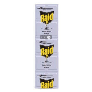 Пластины для фумигатора от мух Raid 10 шт
