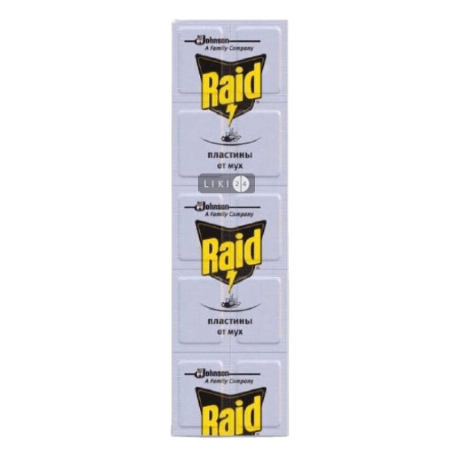Пластины для фумигатора от мух Raid 10 шт: цены и характеристики